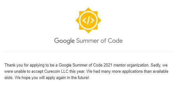 Google GSOC 2021 Response